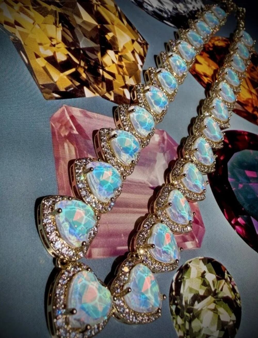 Feed Me Gems | NWT | Opal Frosted Sweetheart Necklace